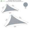 Voile d’ombrage Triangle Imperméable Polyester avec Corde 5x5x5m Gris - vuunut.com