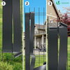 Kit de lamelles occultantes PVC brise vue 150m x 4.7cm avec 300 clips Noir - vuunut.com