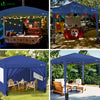 Tonnelle de Jardin 3x3m Pliable avec portes et fenêtres Bleu - vuunut.com