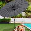 Parasol inclinable 270cm Shanghai avec housse de protection gris - vuunut.com