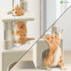 Arbre à Chat 88cm avec Corde Griffoir Plateforme Niche Beige - vuunut.com