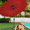 Parasol inclinable 270cm Shanghai avec housse de protection rouge - vuunut.com