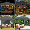 Tonnelle de Jardin 3x3m Pliable avec portes et fenêtres Gris - vuunut.com