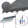Auvent retractable manuel sans percage 300cm Gris - vuunut.com