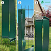 Kit de lamelles occultantes PVC brise vue 75m x 4.7cm avec 150 clips Vert - vuunut.com