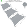 Voile d’ombrage Rectangulaire Imperméable Polyester avec Corde 3x5m Gris - vuunut.com