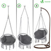 Fauteuil suspendu avec coussin gris - vuunut.com