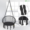 Fauteuil suspendu avec coussin rond noir - vuunut.com