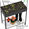 Potager sureleve avec bache PVC 80.5x130x43cm noir - vuunut.com