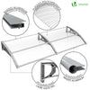 Auvent de porte marquise 200x80 cm transparent en Polycarbonate anti UV - vuunut.com