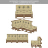 Lot de 2 Coussins pour palettes en bois beige - vuunut.com