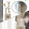 Arbre à Chat 88cm avec Corde Griffoir Plateforme Niche Beige - vuunut.com