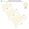 Voile d’ombrage Rectangulaire Imperméable Polyester avec Corde 3x4m Beige - vuunut.com