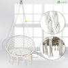 Fauteuil suspendu avec coussin rond beige - vuunut.com