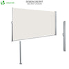 Paravent retractable avec housse de protection 140x300cm Beige - vuunut.com
