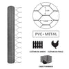 Grillage a poule avec fils 13mm en PVC gaine gris 1x25M - vuunut.com