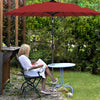 Parasol inclinable 270cm Shanghai avec housse de protection rouge - vuunut.com