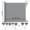 Barriere de securite retractable enfant 180cm gris - vuunut.com