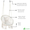 Fauteuil suspendu avec coussin beige - vuunut.com