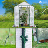 Serre de jardin avec etageres et bache PE renforcee 135g/m2 143x73x195cm - vuunut.com