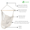 Chaise suspendue hamac avec 2 oreillers Beige - vuunut.com