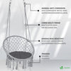 Fauteuil suspendu avec coussin rond gris - vuunut.com