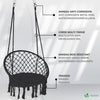 Fauteuil suspendu avec coussin rond noir - vuunut.com