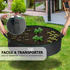 Lot de 3 sacs de plantation non tisse 200L avec poignee Noir - vuunut.com