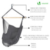 Chaise suspendue hamac avec 2 oreillers Gris - vuunut.com