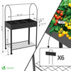 Potager sureleve avec bache PVC 80.5x130x43cm noir - vuunut.com
