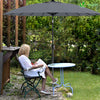 Parasol inclinable 270cm Shanghai avec housse de protection gris - vuunut.com