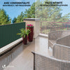 Brise vue occultant en HDPE 150g/m² 1x10m avec attaches de fixation vert - vuunut.com