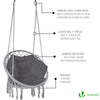 Fauteuil suspendu avec coussin gris - vuunut.com