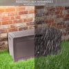 Coffre de Rangement Exterieur 310L  en PP 119x48x60CM Style Polyrotin Marron - VOUNOT
