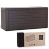 Coffre de Rangement Exterieur 280L  en PP 116x44x55CM Style Bois Marron - VOUNOT