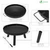 Brasero exterieur 60cm en acier noir - vuunut.com