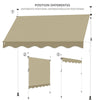 Auvent retractable manuel sans percage 300cm beige - vuunut.com