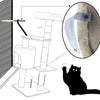 Arbre à Chat 115cm avec Griffoir Plateforme Niche L Beige - VOUNOT